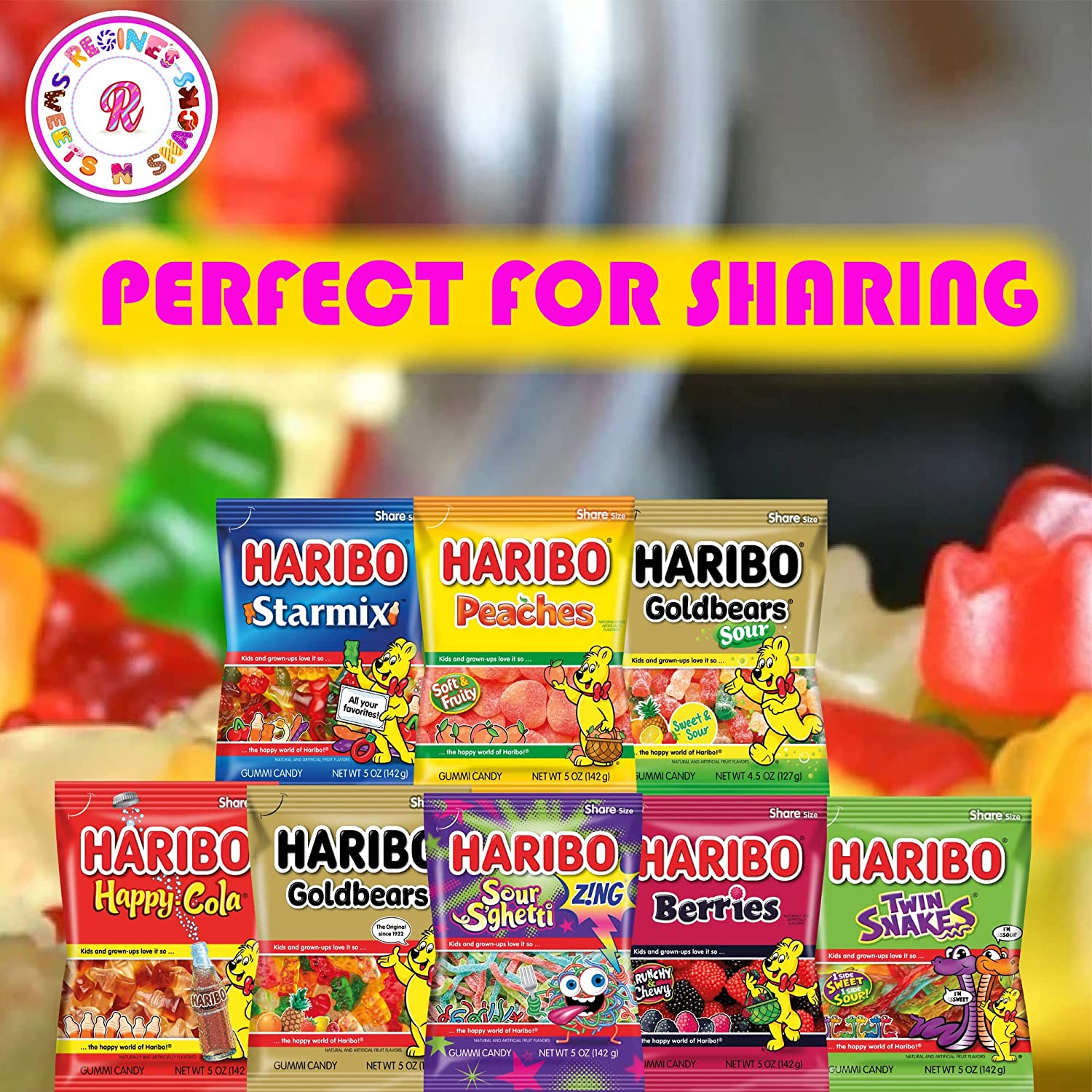 Haribo Gummy Candy Gift Box - 16 Packs –