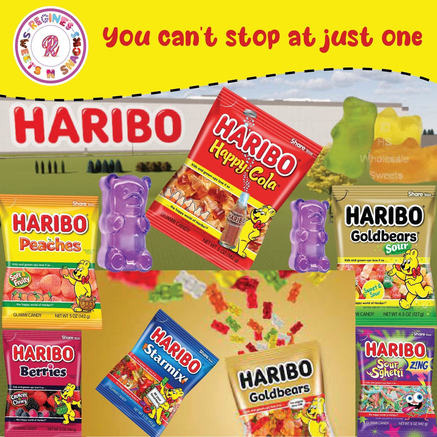 Haribo Gummy Candy Snack Box Care Package in Culpeper, VA - ENDLESS  CREATIONS FLOWERS AND GIFTS